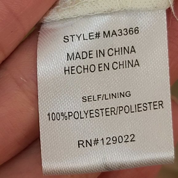 Miss Avenue Dress Womens Small Ivory Chiffon Maxi Layered Flowy Lightweight - Picture 8 of 12